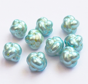 Akrüülpärl  10mm, helesinine, ava 1mm, 9 tk
