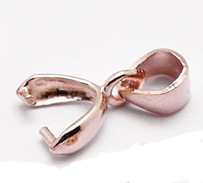 925 Sterling Silver ripatsihaak 9x5mm roosakuldne, pakis 1 tk