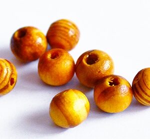 Puuhelmed 8mm, ava 1mm, pakis 10 tk