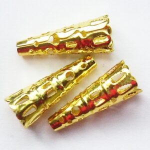 Kuldne helmekübar 10x8mm pakis 2 tk