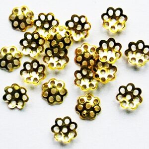 Kuldne helmekübar 6mm, pakis 30 tk