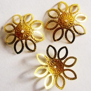 Kuldne helmekübar 20mm, pakis 4 tk
