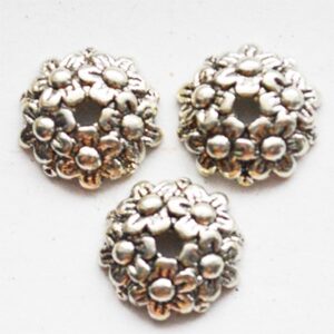 Ant.hõbedane helmekübar 11mm, pakis 6 tk