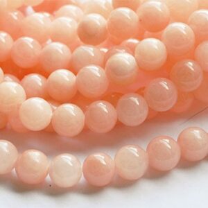 Jadeiit 8mm looduslik kivi värvitud oranžikasroosa, ava 1mm, pakis 10 tk