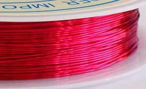 Vasktraat 0.4mm tumeroosa, rullis 10m, pakis 1 rull