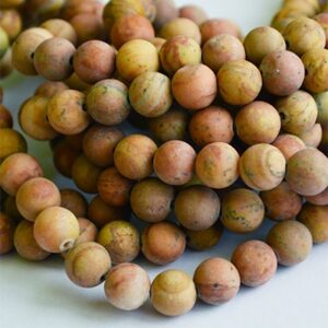 Puukivi 8mm looduslik kivi  matistatud, värvitud hallikas/roosakas pruun, ava 1mm, pakis 10 tk
