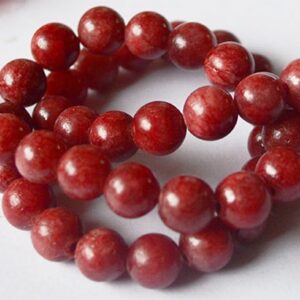Jade  8mm luonnonkivi värjätty tummanpunainen, reikä 1mm, pakkaus 10 kpl