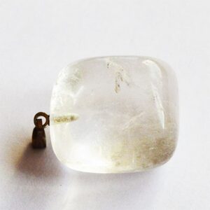 Mäekristall ripats 28x20x16mm looduslik kivi terasest haagiga, pakis 1 tk