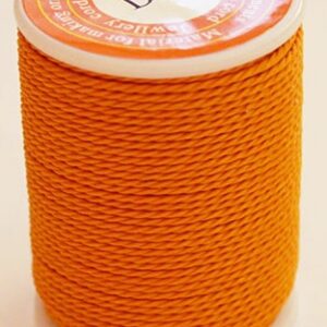 Vahatatud, keerutatud polüesterpael 1.0 mm tumedam oranž, rullis 11 m
