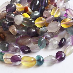 Fluoriit 9-20x8-13mm, looduslik kivi, ava 1mm, pakis niidil u 40-50 tk.