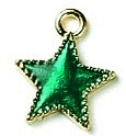 Золотой металлический кулон Star 15х12мм, 1 шт.