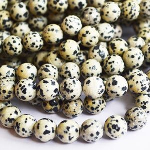 Dalmaatsia Jaspis 10mm, looduslik kivi, ava 1mm, pakis 10 tk