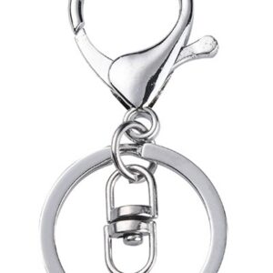 Võtmerõngas karabiinhaagiga 68x30mm värv plaatina, pakis 1 tk