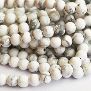 Hauliitti 6mm luonnonkiveä, reikä 0.8mm, 15 kpl pakkauksessa