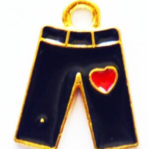 Kuldne metallripats Püksid 15x13mm, 1 tk