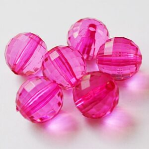 Akrüülhelmes 13,5x13,5mm ava 2,2mm tumeroosa, pakis 6 tk