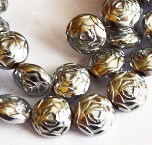 Hematiit sünteetiline 8x5mm mittemagnetiline, hõbedane, pakis 10 tk