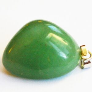 Aventuriin ripats 26x19x15mm looduslik kivi, messingist haagiga, pakis 1 tk