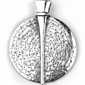 Ant.hõbedane suur metallripats 8,4x6,7cm, pakis 1 tk