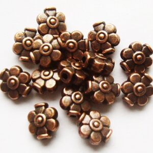 Metallhelmes Lill vasevärvi 9x8mm, pakis 8 tk