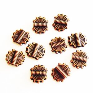Metallhelmes vasevärvi 9,5mm, pakis 10 tk