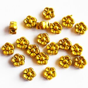 Ant. kuldne metallhelmes Lill 5mm, ava 1mm, pakis 10 tk