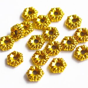 Ant.kuldne metallhelmes  5x2mm, ava 1mm, pakis 10 tk