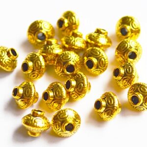 Ant.kuldne metallhelmes  5,5x5mm, ava 1mm, pakis 10 tk