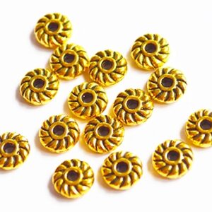 Ant.kuldne metallhelmes  5x1,5mm, ava 1mm, pakis 10 tk