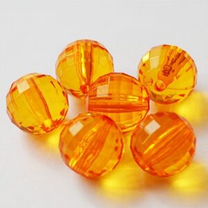 Akrüülhelmes 13,5x13,5mm ava 2,2mm oranž, pakis 6 tk