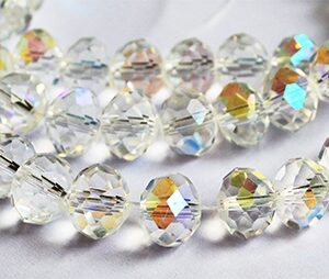 Lihvitud rondell 10x8mm, AB läige, ava 1mm, pakis 12 tk