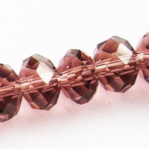 Lihvitud rondell 8x6mm ametüst, ava 1mm, pakis 13 tk