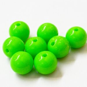 Akrüülhelmes 12mm roheline, ava 2,5mm, pakis 8 tk.