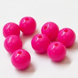 Akrüülhelmes 12mm tumeroosa, ava 2,5mm, pakis 8 tk.