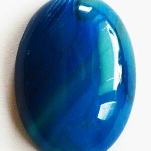 Ahhaat kamee 25x18mm looduslik kivi, värvitud sinine, pakis 1 tk