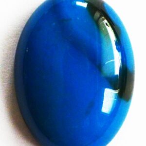 Ahhaat kamee 25x18mm looduslik kivi, värvitud tumesinine, pakis 1 tk