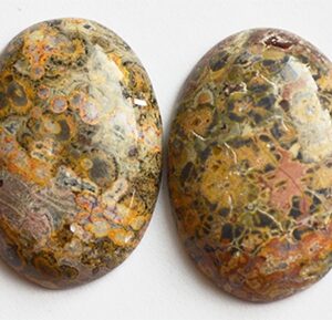 Leopard Skin кабошон 25x18мм природный камень, 2 шт.