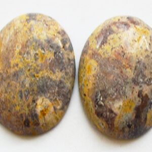 Leopard Skin кабошон 25x18мм природный камень, 2 шт.