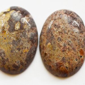 Leopard Skin кабошон 25x18мм природный камень, 2 шт.