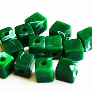 Akrüülhelmes  7x7mm, roheline, ava 1mm, pakis 12 tk