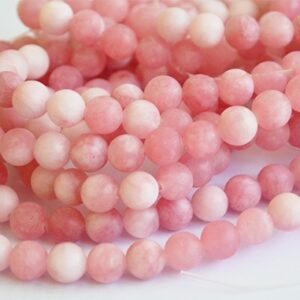 Jadeiit 8mm looduslik kivi, matistatud, roosa. ava 1mm, pakis 10 tk