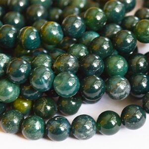 Sammalakaatti 8 mm, luonnonkivi, reikä 1 mm, 10 kpl pakkauksessa