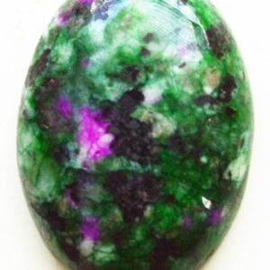 Rubiin Tsoisiit kamee 25x18mm, sünteetiline kivi, pakis 1 tk