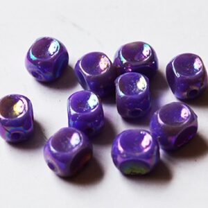 Plasthelmes 7x6mm lilla, ava 1mm, pakis 15 tk