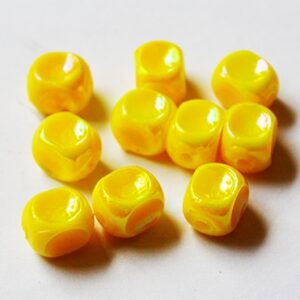Plasthelmes 7x6mm kollane, ava 1mm, pakis 15 tk