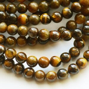 Tiigrisilm 6mm, looduslik kivi, ava 1mm. pakis 20 tk.