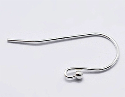 Серьги-крючки серебро Sterling Silver 925 18x13мм, проволока 0,7мм, в упаковке 1 пара.