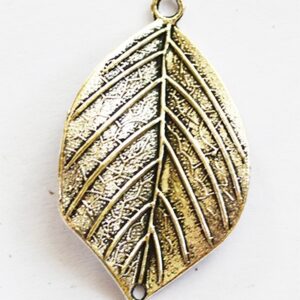 Ant.hõbedane metallripats Leht 33x20mm, pakis 2 tk