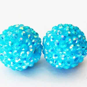Kivikestega akrüülhelmes 20x18mm, helesinine, ava 2-2,5mm,  1 tk