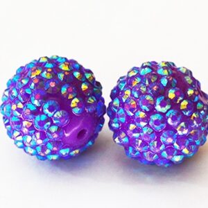 Kivikestega akrüülhelmes 20x18mm lilla, ava 2-2,5mm,  1 tk